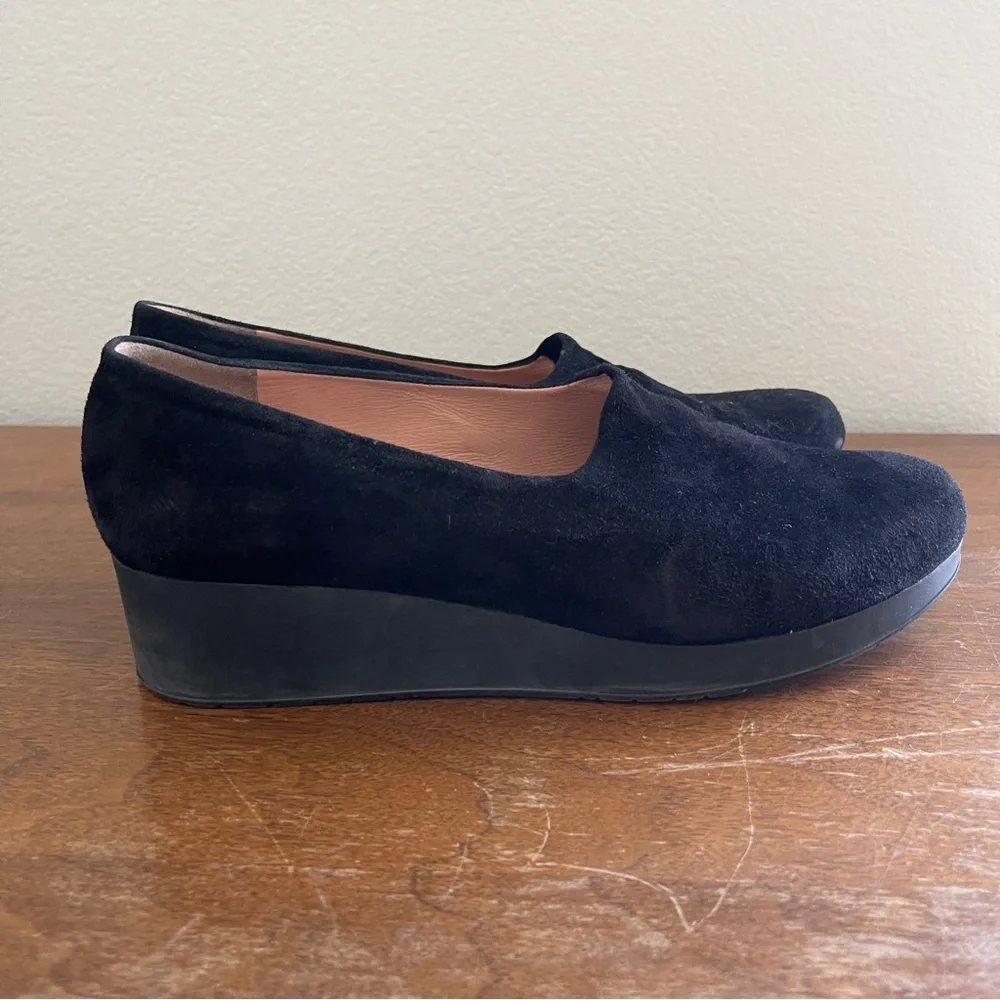 Robert Clergerie Naloj Lambskin Wedge Platform Shoes